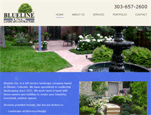 Tablet Screenshot of bluelinelandscape.com